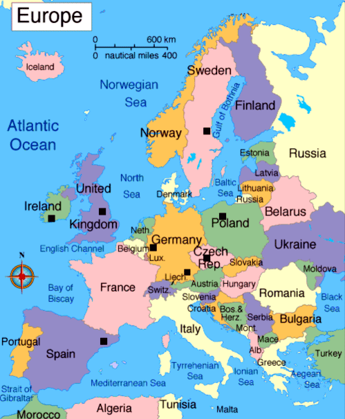 Europe map